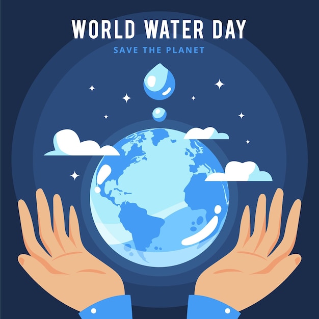 Free vector hand drawn world water day