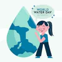 Free vector hand drawn world water day