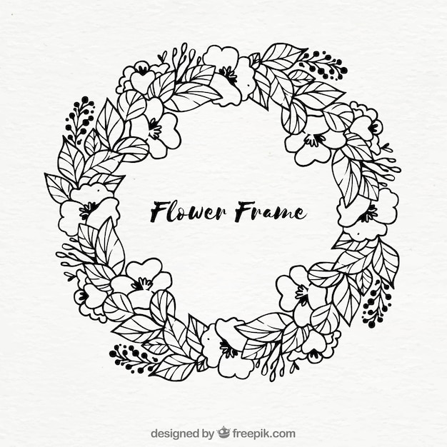 Free vector hand-drawn wreath