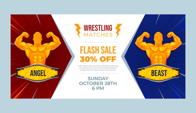 Hand drawn wrestling championship sale banner