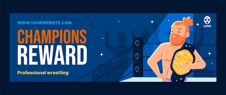 Free Vector hand drawn wrestling fight twitter header