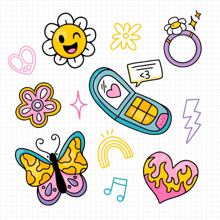 無料Vector 手描きの2000年問題の要素のコレクション