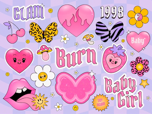 Me Stickers Aesthetic Preppy Girly Stickers Pack