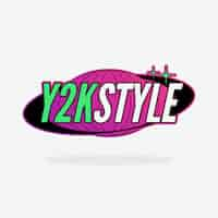 Free vector hand drawn y2k logo