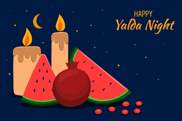 Hand drawn yalda background