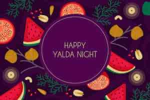 Free vector hand drawn yalda background