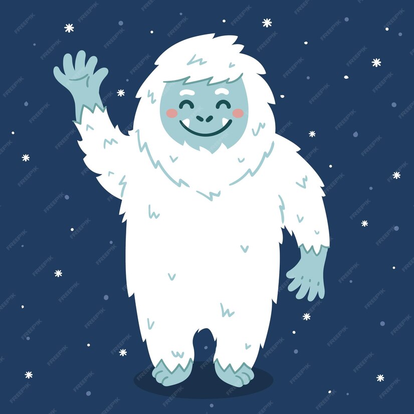 Free Vector | Hand-drawn yeti abominable snowman illustration