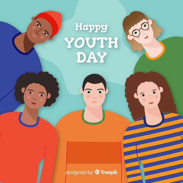 Hand drawn youth day background