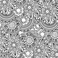 Free vector hand drawn zen doodle  pattern design