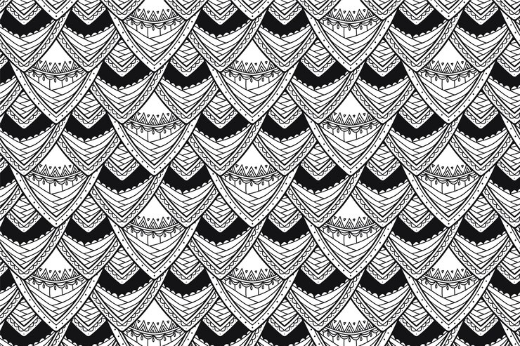 Free Vector hand drawn zen doodle pattern design