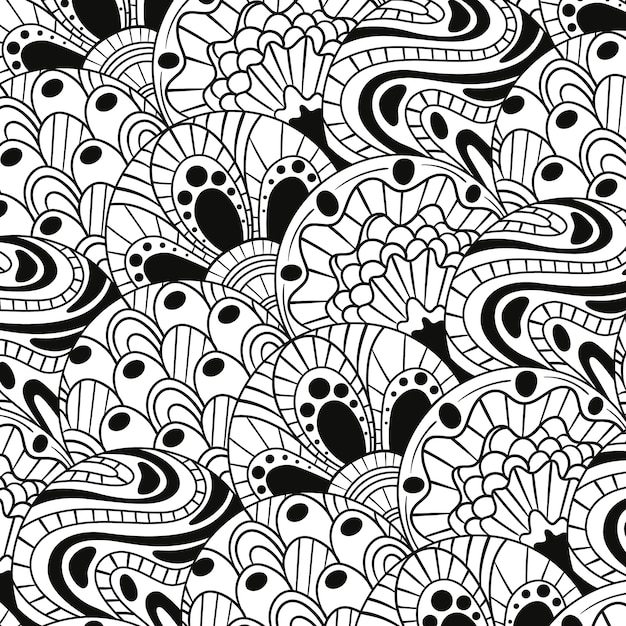 Free vector hand drawn zen doodle pattern illustration