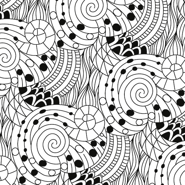 Free vector hand drawn zen doodle pattern illustration