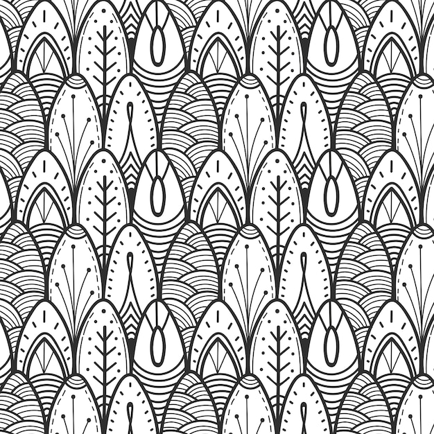 Free vector hand drawn zen doodle pattern illustration