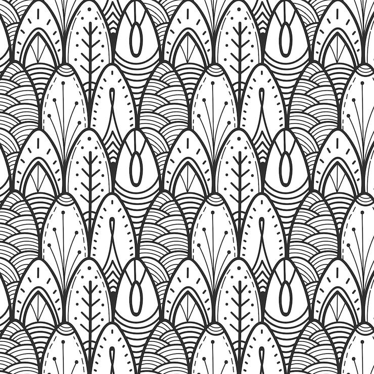 Free Vector hand drawn zen doodle pattern illustration