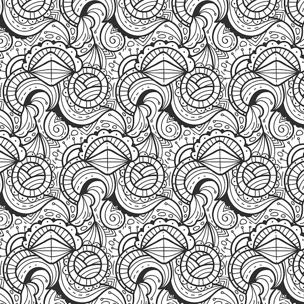 Free Vector | Hand drawn zen doodle pattern illustration