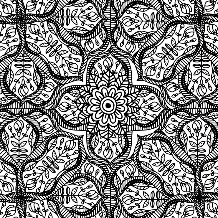 Free Vector hand drawn zen doodle pattern