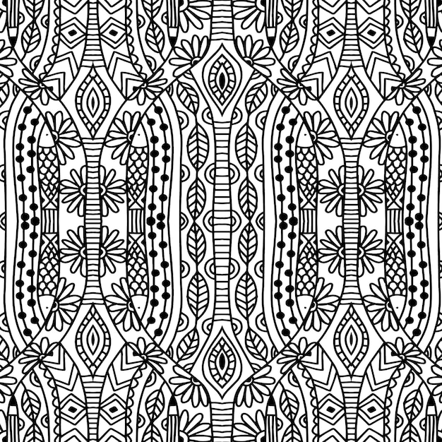 Free vector hand drawn zen doodle pattern