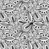 Free vector hand drawn zen doodle pattern