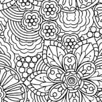 Free vector hand drawn zen doodle pattern