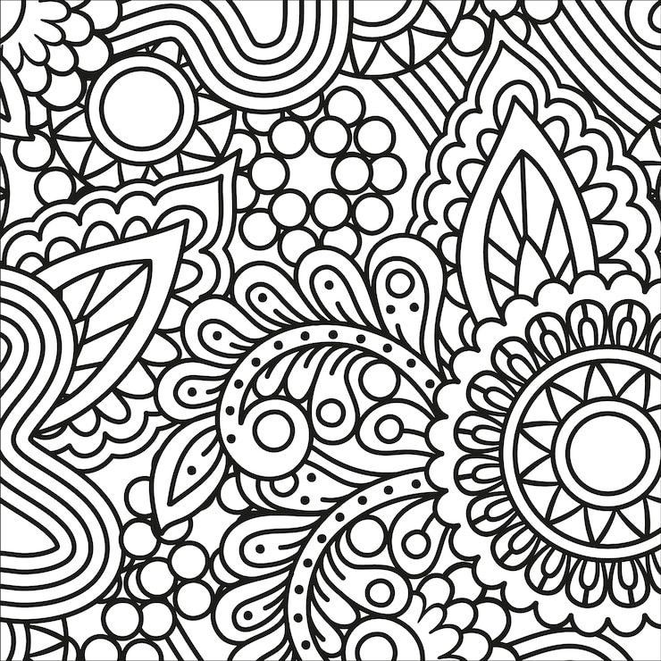 Free Vector hand drawn zen doodle pattern
