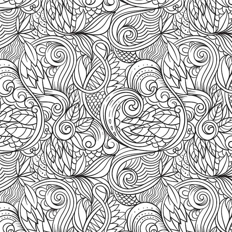 Free Vector hand drawn zen doodle pattern