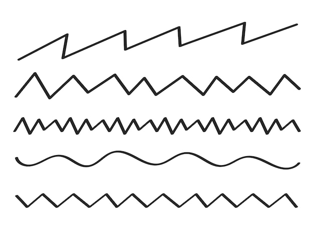 Hand Drawn Zig Zag Lines