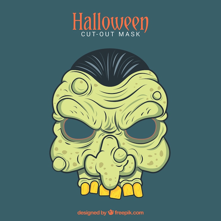 Free Vector hand drawn zombie mask
