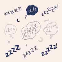 Free vector hand drawn zzz doodle element