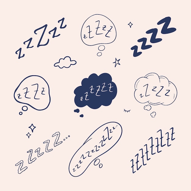 Free vector hand drawn zzz doodle element