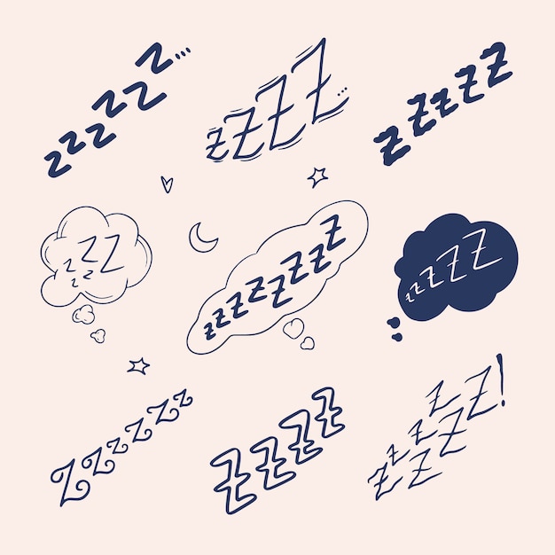 Free vector hand drawn zzz doodle element