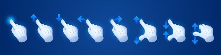 Free Vector hand gesture for mobile phone touch screens