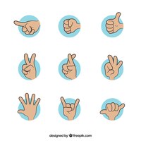 Hand gestures illustration