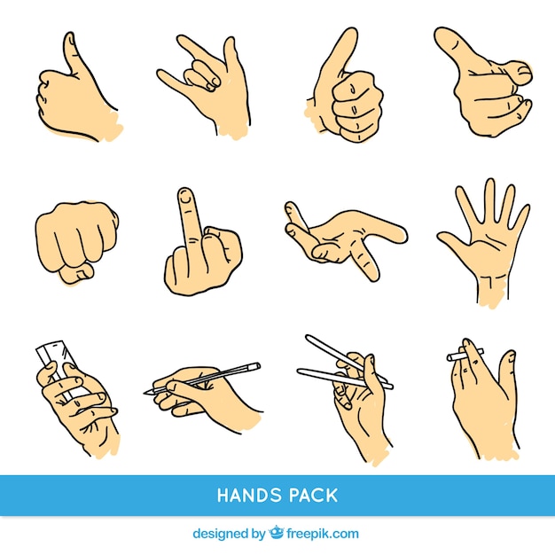 Free vector hand gestures