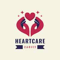 Free vector hand heart logo design