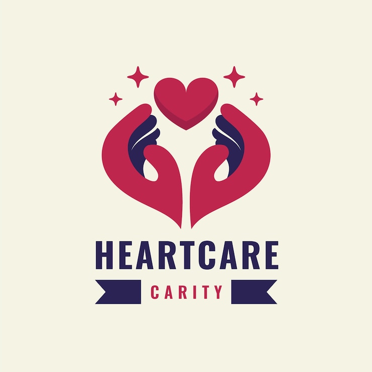 Free Vector hand heart logo design