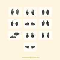 Free vector hand icons set