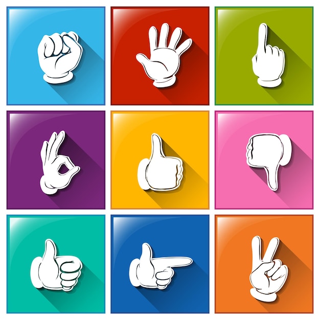 Free vector hand icons