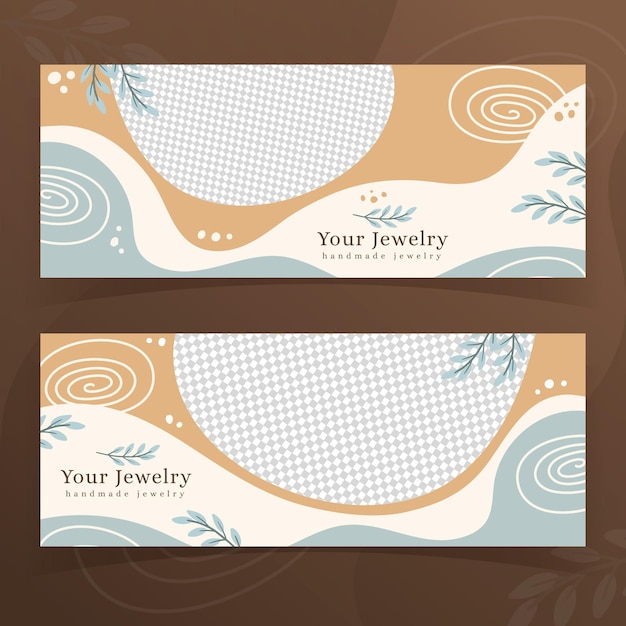 Free vector hand-made jewelry banners template