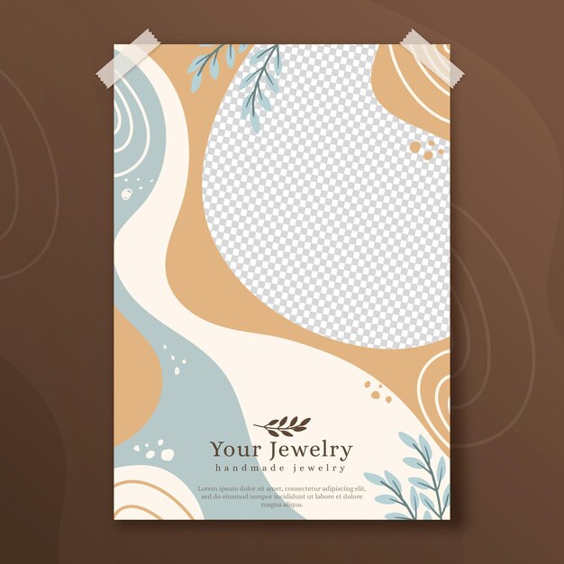 hand-made jewelry poster template