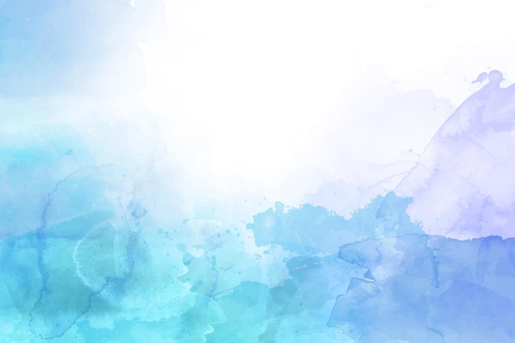Free Vector hand painted abstract blue wallpaper in watercolor
