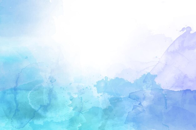 Hand painted abstract blue wallpaper in watercolor