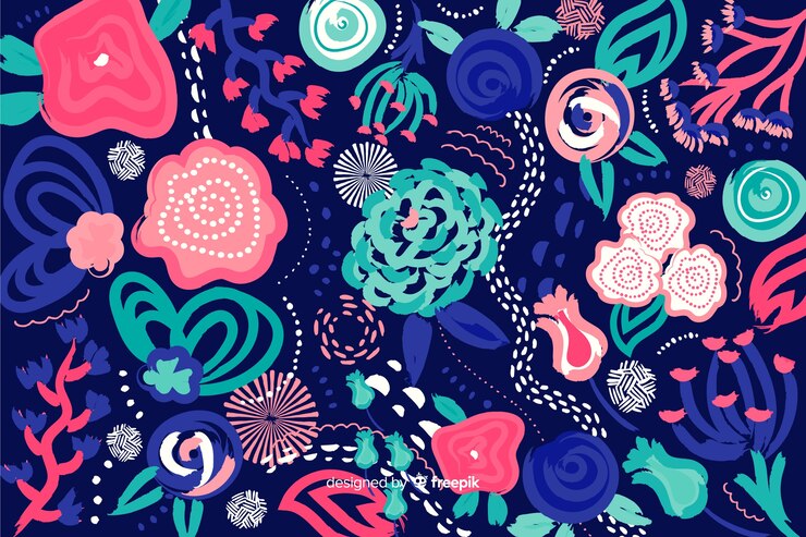 Free Vector hand painted abstract floral background