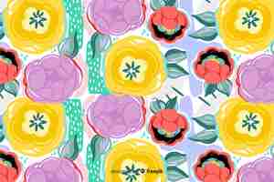 Free vector hand painted abstract floral background