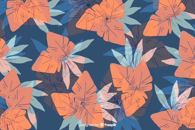 Hand painted abstract floral background