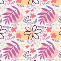 Free vector hand painted abstract floral pattern