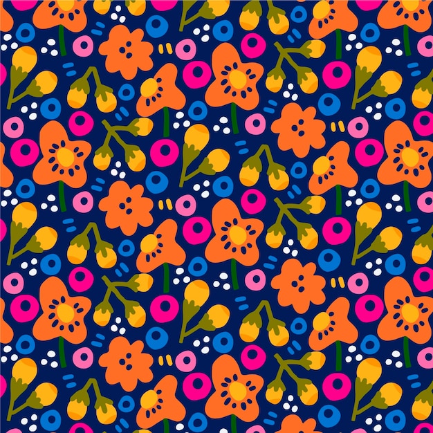 Free vector hand painted abstract floral pattern