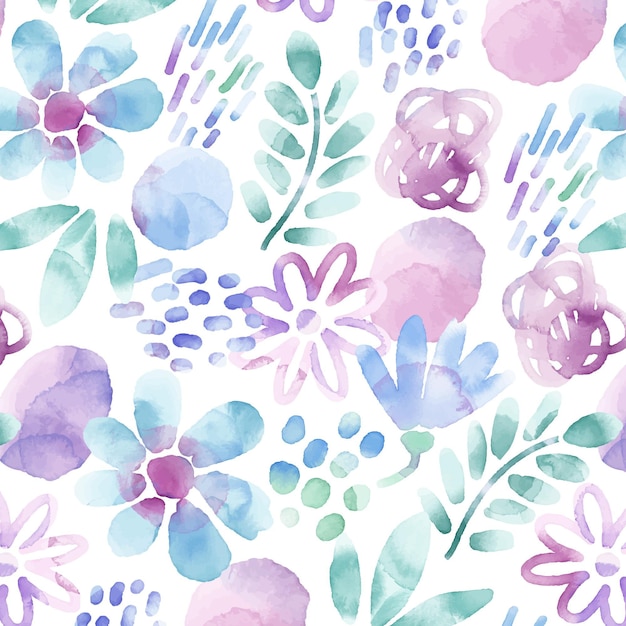 Free vector hand painted abstract floral pattern