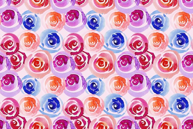 Hand painted abstract floral pattern