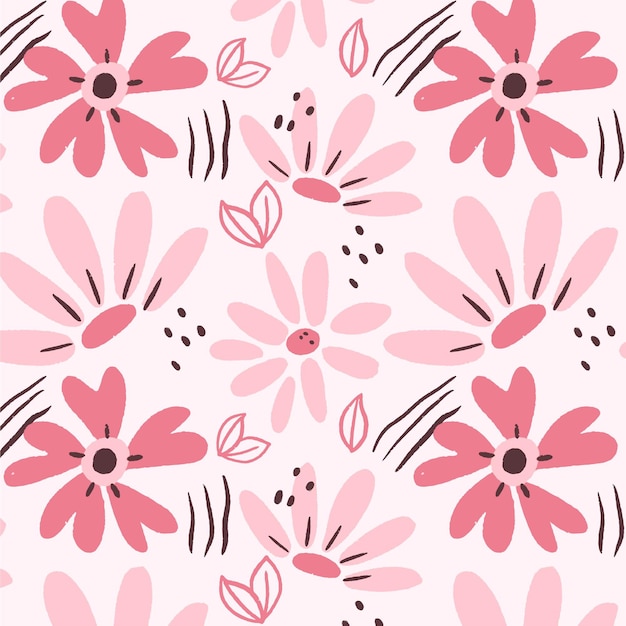 Free vector hand painted abstract floral pattern