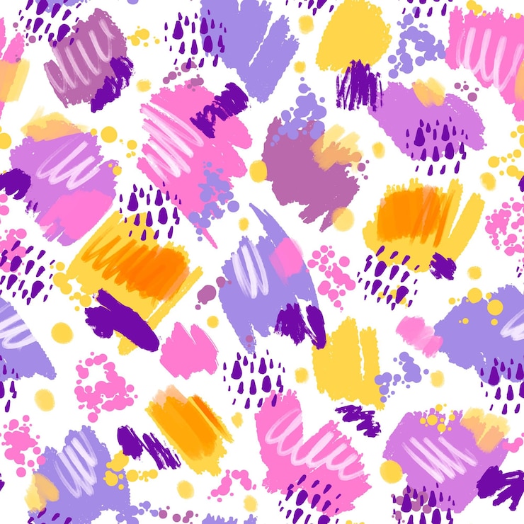 Free Vector hand painted abstract painting pattern